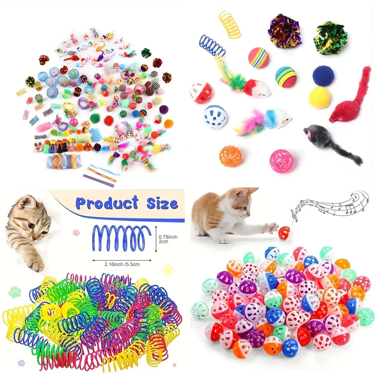 Cat Toy Variety Pack (56 / 28 / 14 Pieces)