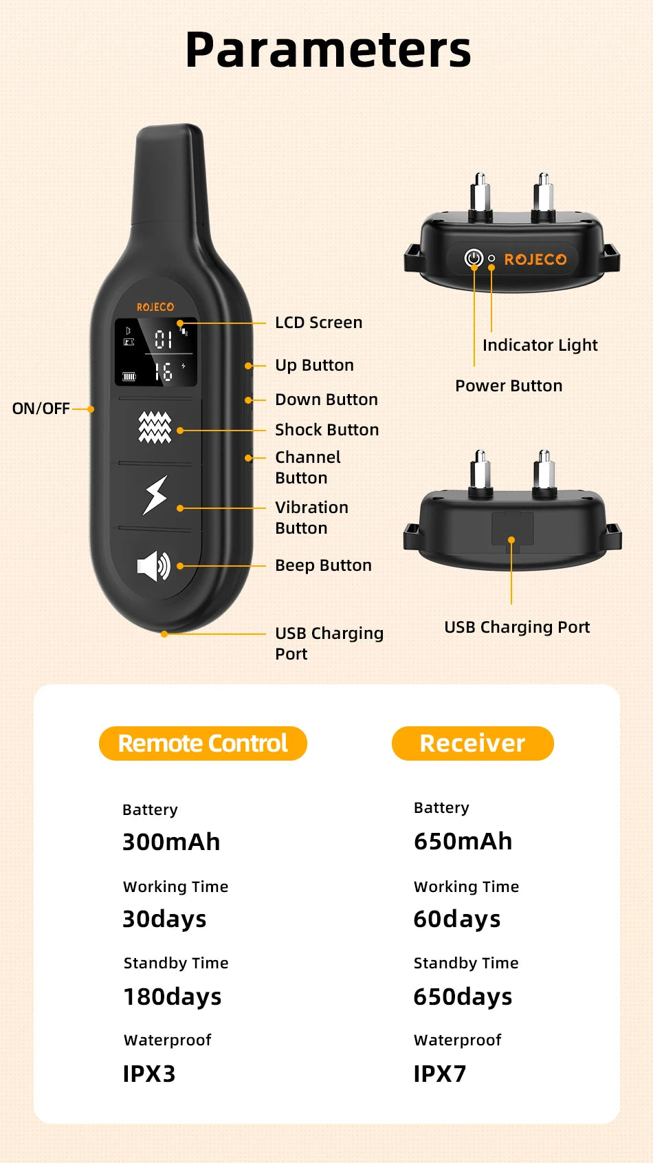 Vibrator Pet Dog Bark Stop Shock Collar