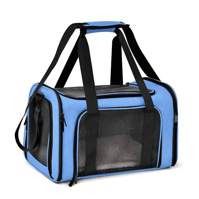 Dog Carrier Bag Soft Side Backpack Cat Pet Carriers Dog Travel Bags Airline Approved Transport For Small Dogs Cats Outgoing