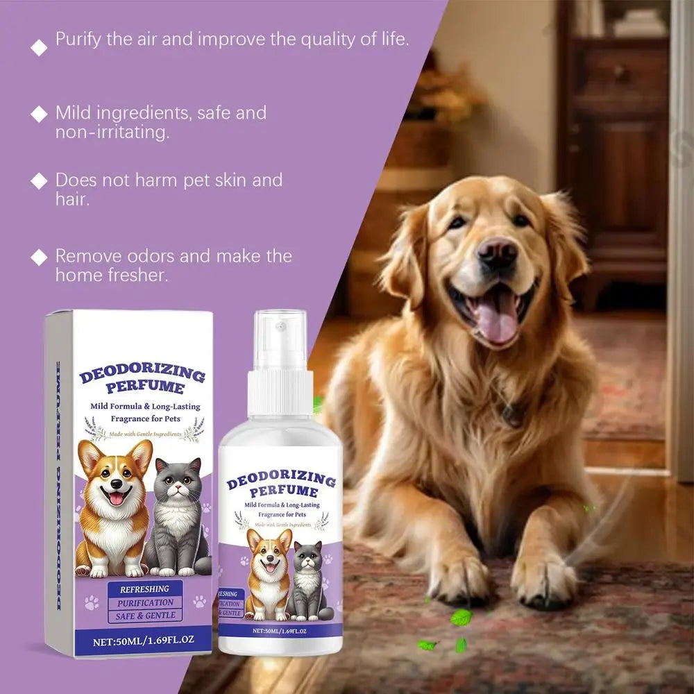 Pet Odor Eliminator Spray Pet Deodorizer Smell Control Portable Dog Deodoriser Spray For Sofas Carpets Curtains And Car