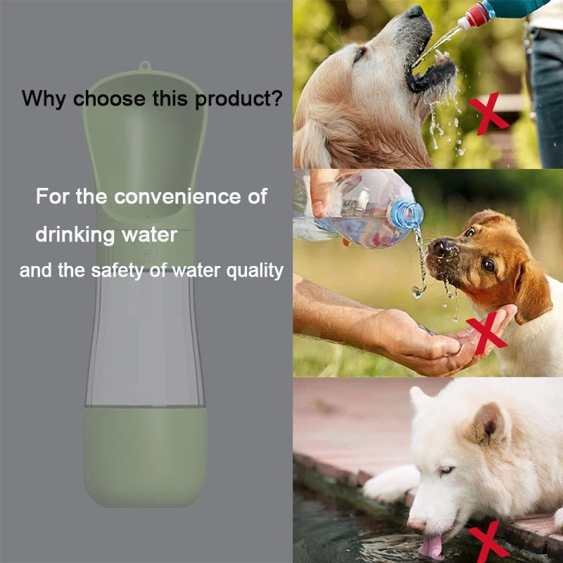 Portable Dog Water Bottle With Food Container Travel 2 in 1 Pet Water Dispenser For Small Large Dogs Cat Labrodor Drinking Bowls