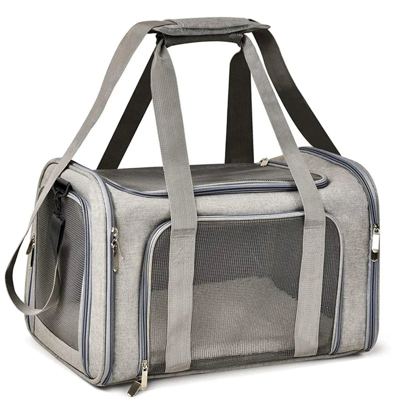 Dog Carrier Bag Soft Side Backpack Cat Pet Carriers Dog Travel Bags Airline Approved Transport For Small Dogs Cats Outgoing