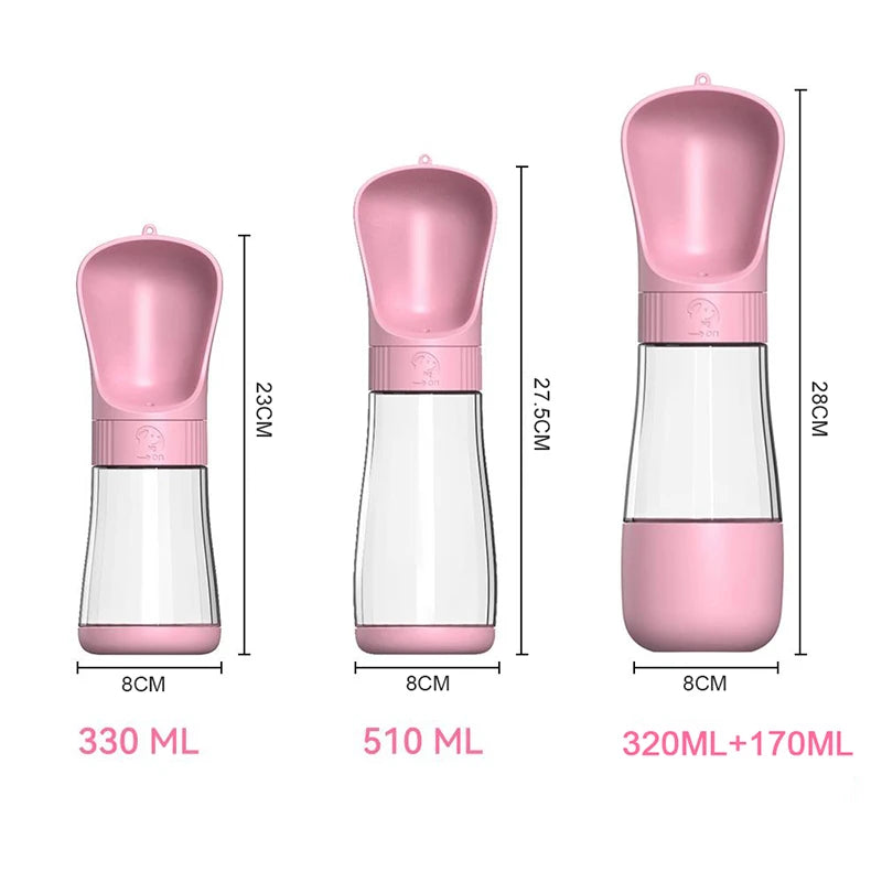 Portable Dog Water Bottle With Food Container Travel 2 in 1 Pet Water Dispenser For Small Large Dogs Cat Labrodor Drinking Bowls