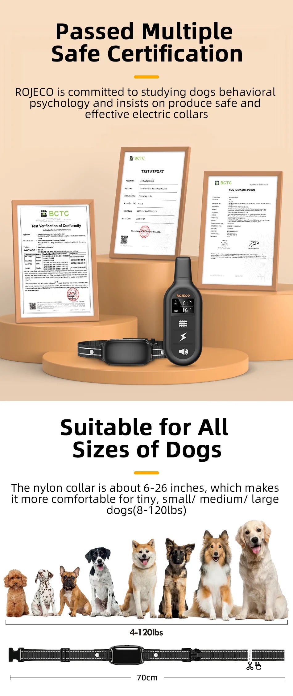Vibrator Pet Dog Bark Stop Shock Collar