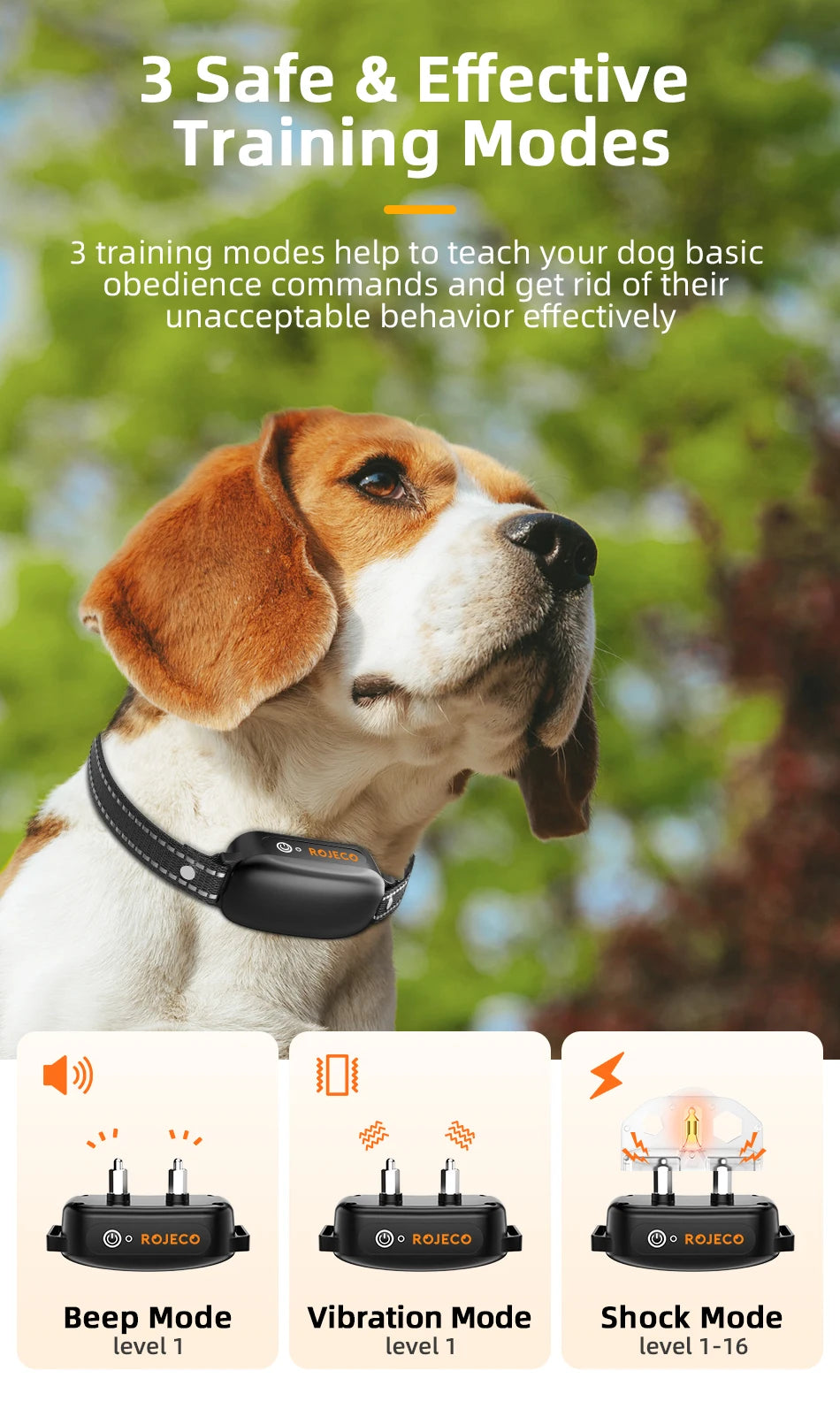 Vibrator Pet Dog Bark Stop Shock Collar