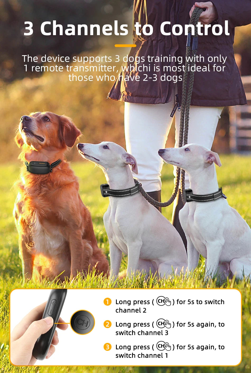 Vibrator Pet Dog Bark Stop Shock Collar