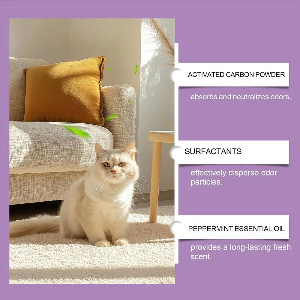 Pet Odor Eliminator Spray Pet Deodorizer Smell Control Portable Dog Deodoriser Spray For Sofas Carpets Curtains And Car
